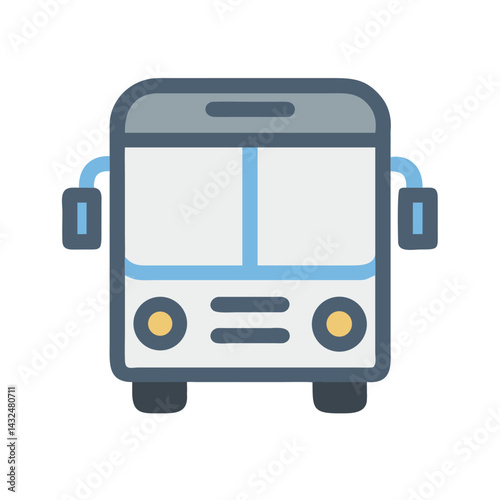 Public Transport Bus Icon Design photo