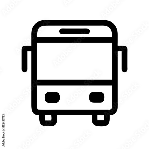 Public Transport Bus Icon Design photo