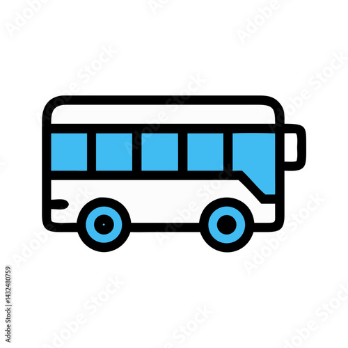 Public Transport Bus Icon Design photo