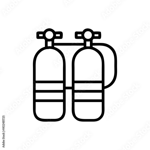 Scuba Tanks with Mask Icon Design