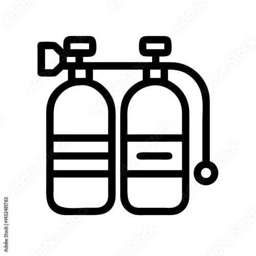 Scuba Tanks with Mask Icon Design