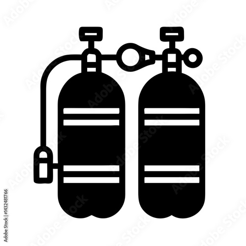 Scuba Tanks with Mask Icon Design