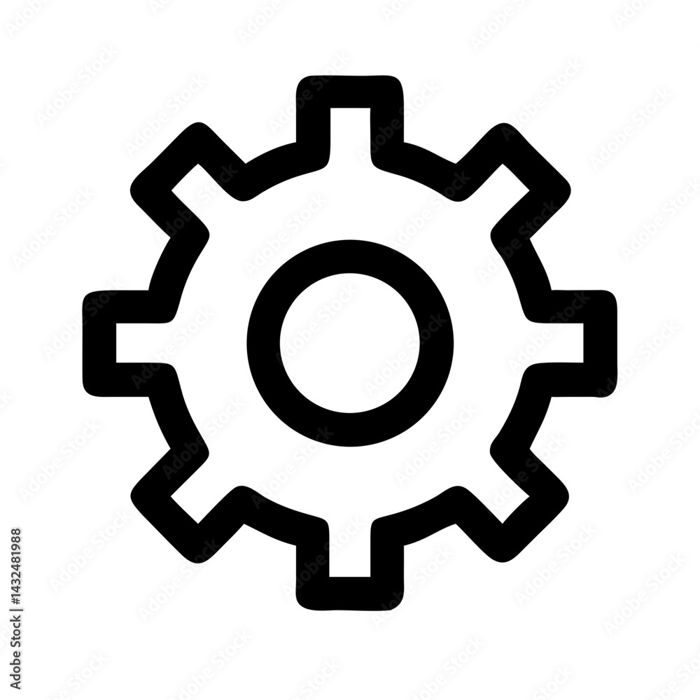 Settings Gear with Network Icon Design Settings Gear with Network Icon Design