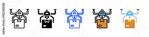 Drone Icon Collection With Multiple Styles