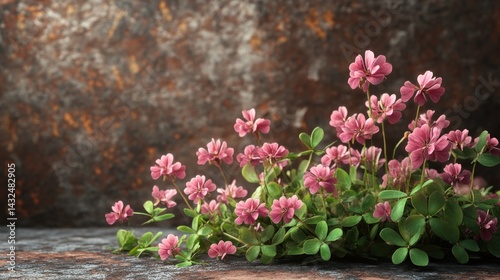 Wallpaper Mural Pink clover blossom in studio setup Torontodigital.ca