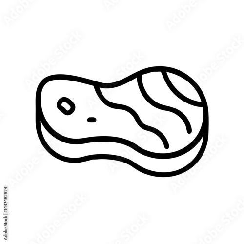 Steak Cut with Marbling Icon Design