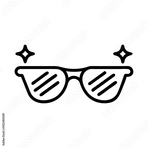 Sunglasses Party Look Icon Design