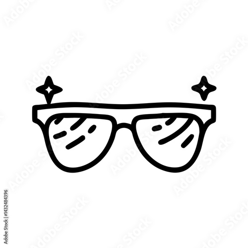 Sunglasses Party Look Icon Design