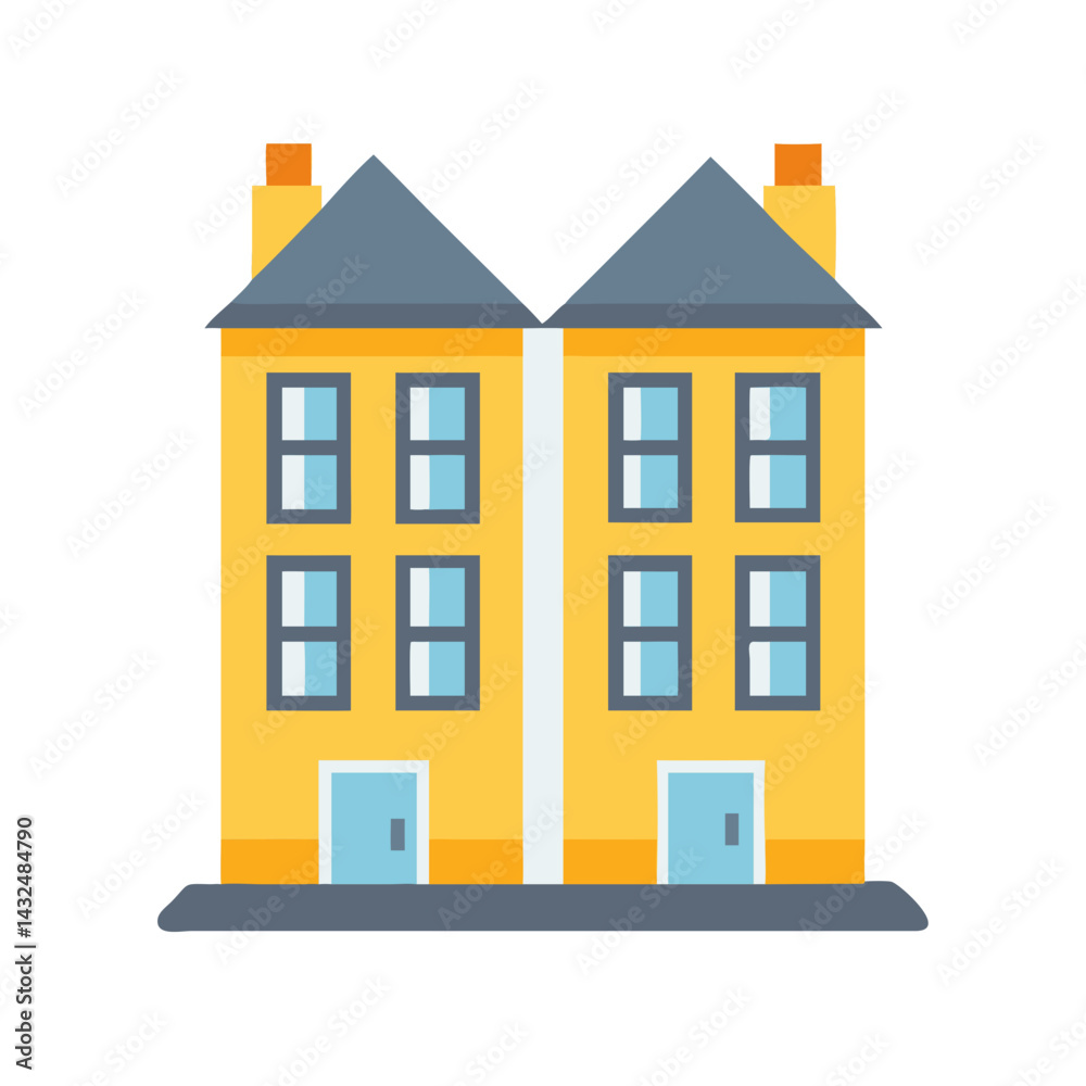 Tall Duplex with Windows Icon Design Tall Duplex with Windows Icon Design