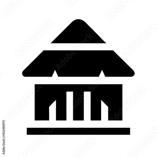 Thatched Roof Hut Icon Design