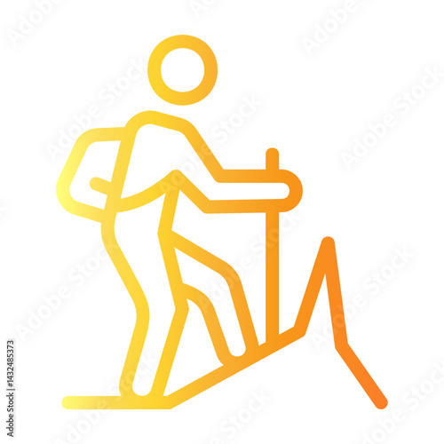 trekking Line Gradient Icon