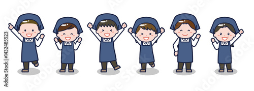 いろいろな人物セット_喜び_スタッフ