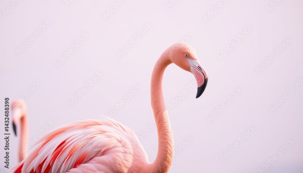 Fototapeta premium pink flamingo in the water