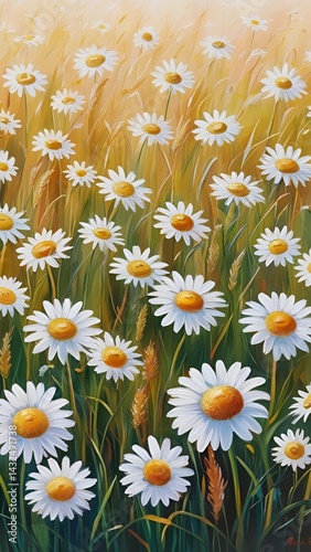 daisies in a field
