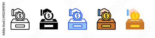 Charity Icon Collection With Multiple Styles