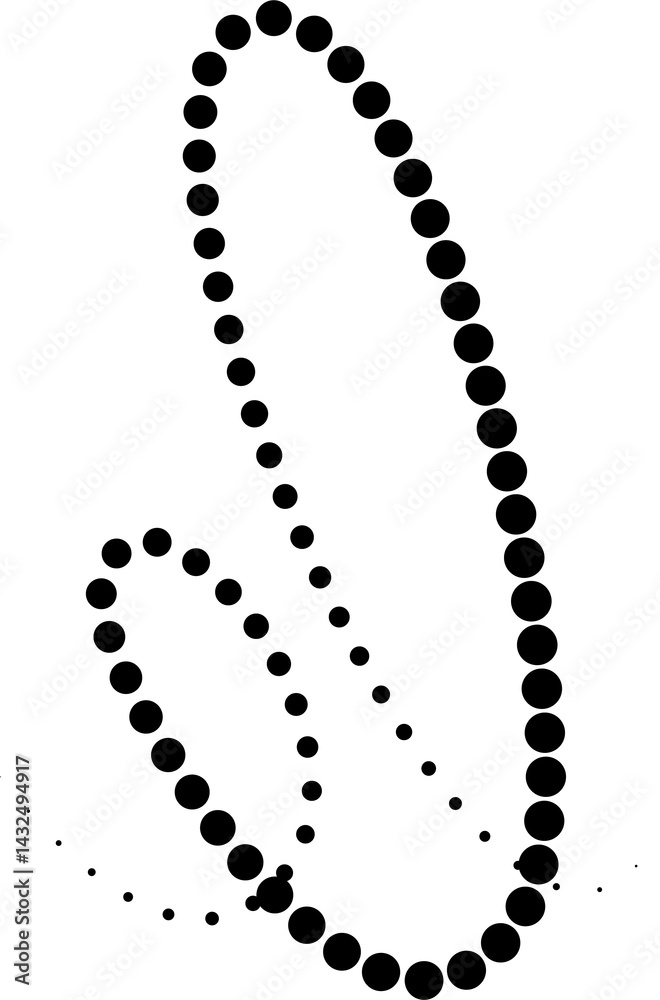 Naklejka premium Line dot of spiral and wave, symbol, icon. Design element