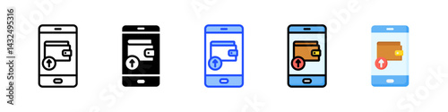 Top Up Icon Collection With Multiple Styles