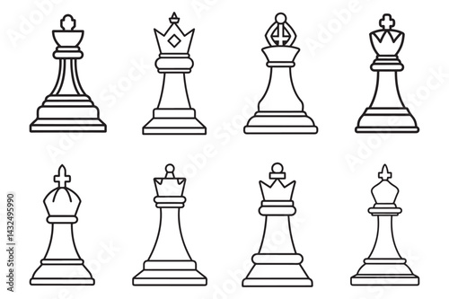 set of chess pieces
