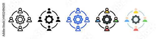 Community Icon Collection With Multiple Styles