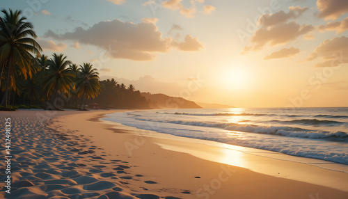 sunset on the beach