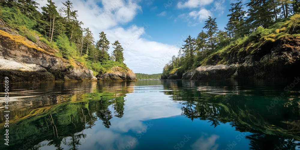 Serene Waters Reflecting Coastal Trees