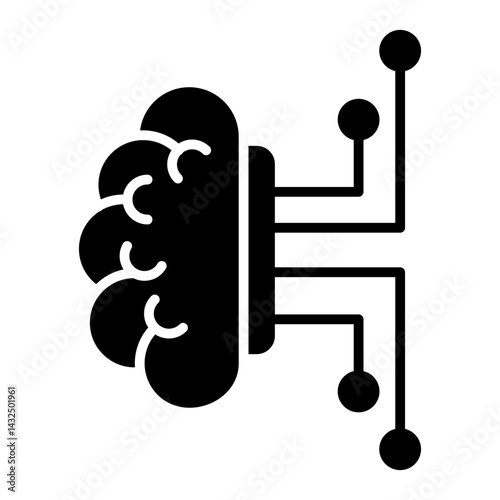 ai glyph icon vector illustration