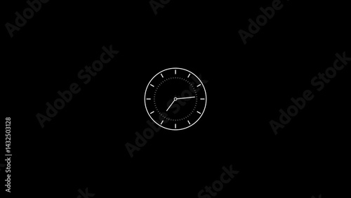simple line clock icon illustration concept