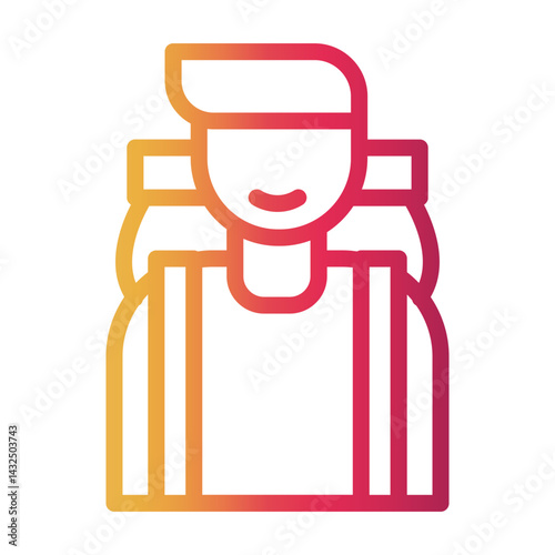 backpacker Line Gradient Icon