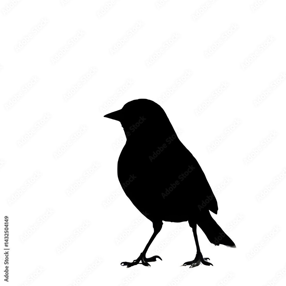 Fototapeta premium A silhouette of a sparrow