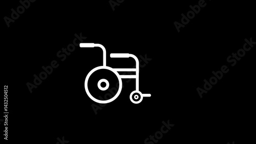 Wheel chair icon illustration concept