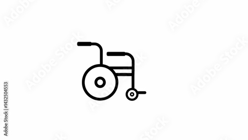 Wheel chair icon illustration concept