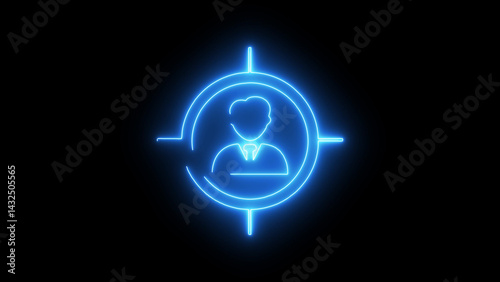 Social network modern flat interface on blue background 3D rendering