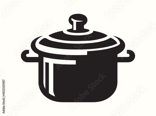 Clean-lined stockpot silhouette