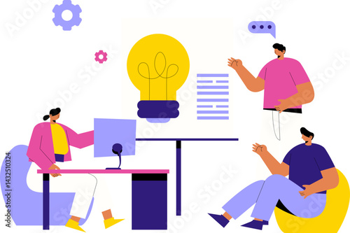 Business Brainstorming Illustration
