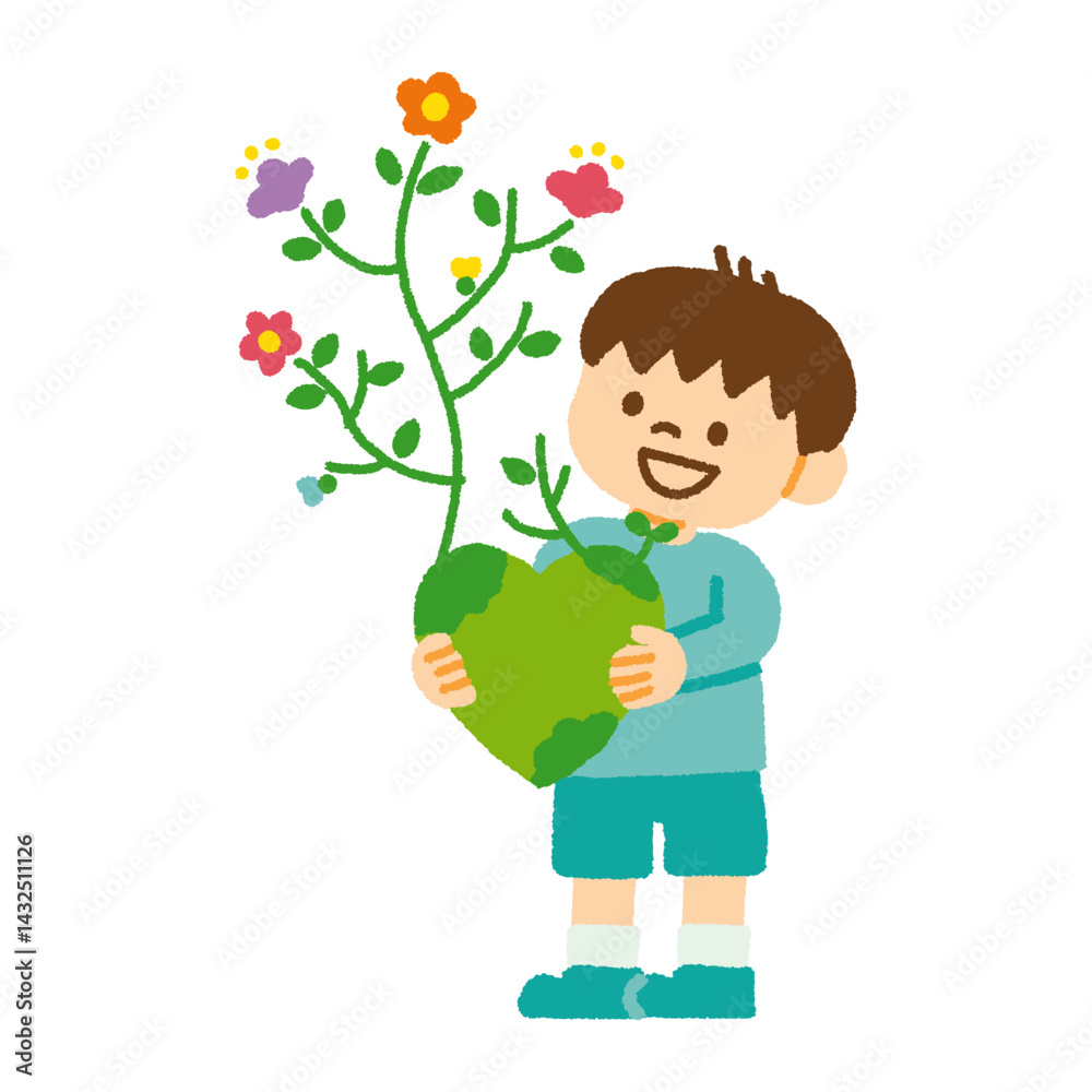 心が健康に育ち色々な感情が芽生える子供のイラスト 気持ち 成長 手書き 心が健康に育ち色々な感情が芽生える子供のイラスト 気持ち 成長 手書き