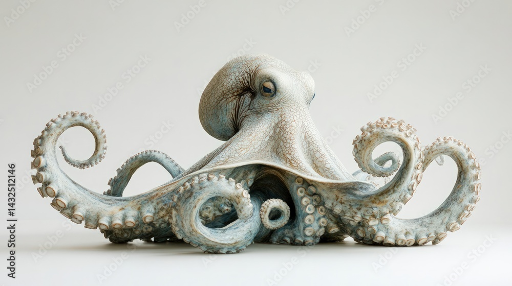 Obraz premium Detailed ceramic octopus sculpture