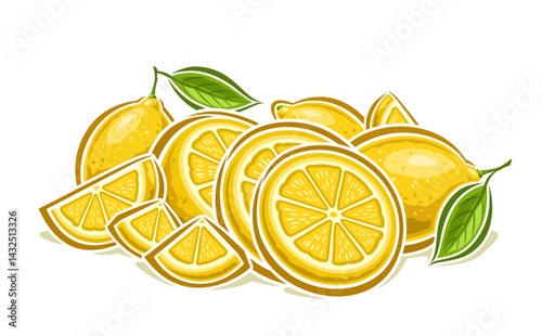 Vector Lemon Still Life