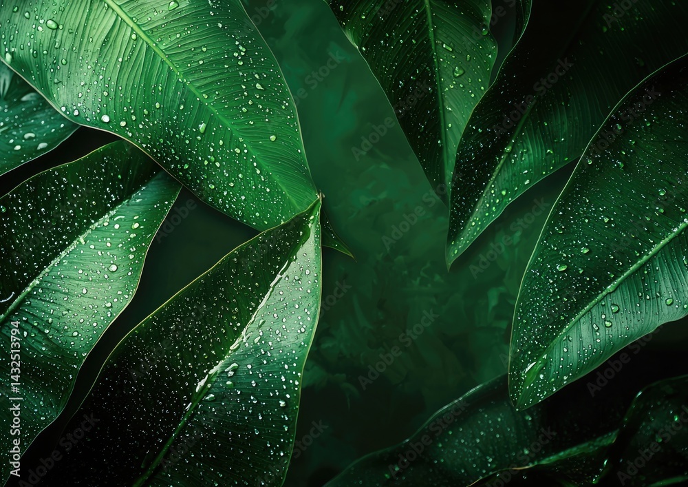 Obraz premium Green leaf background. Close-up of green leaf texture background. Natural background for design