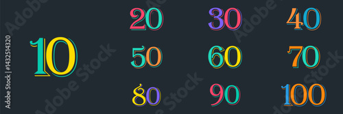collection numbers Anniversary logo