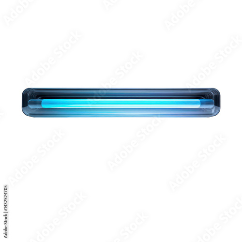 Glowing UV-C Sterilization Lamp in Protective Housing