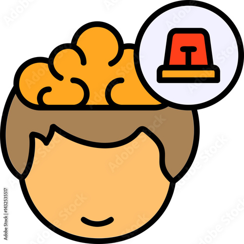 Anxiety Human Mind Filled Icon