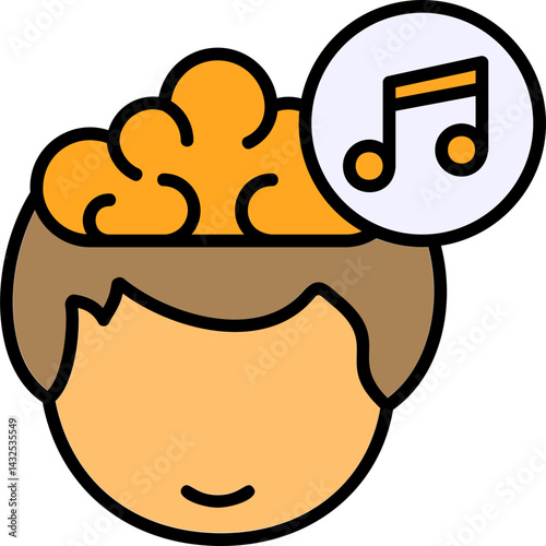 Music Human Mind Filled Icon