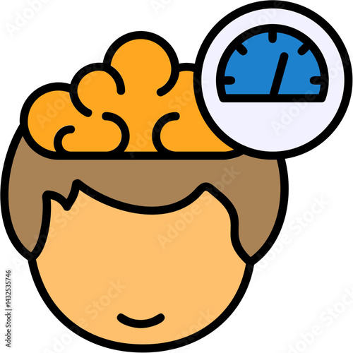 Speed Human Mind Filled Icon
