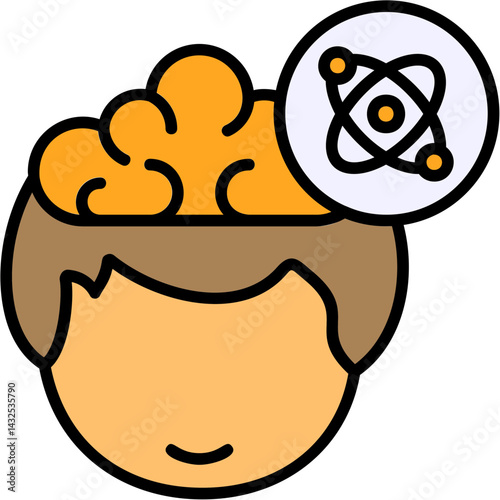Atomic Human Mind Filled Icon