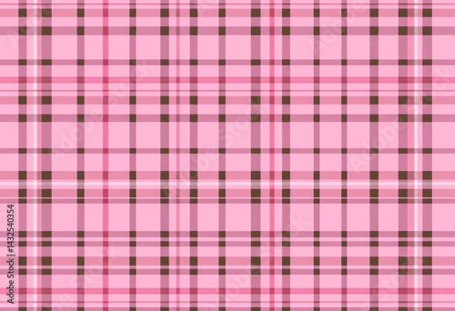 Seamless cute pink plaid pattern Vector checkered background ideal for Valentine's Day fabric prints, textile, spring