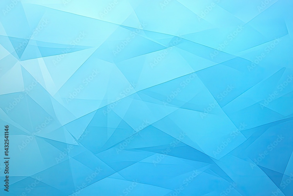 Obraz premium Abstract Background with Light Blue Polygonal Shapes and Geometric Light Strands