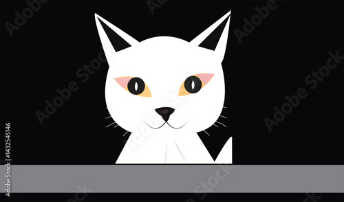 Cat emoji icon vector image.