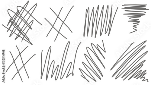 Spontaneous Hand-Drawn Lines in Grayscale with Abstract Expression