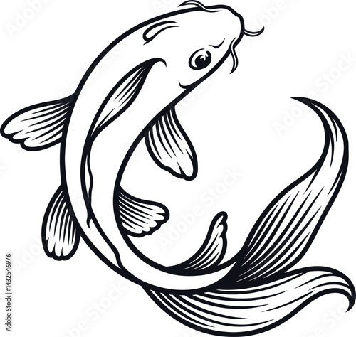 black and white fish