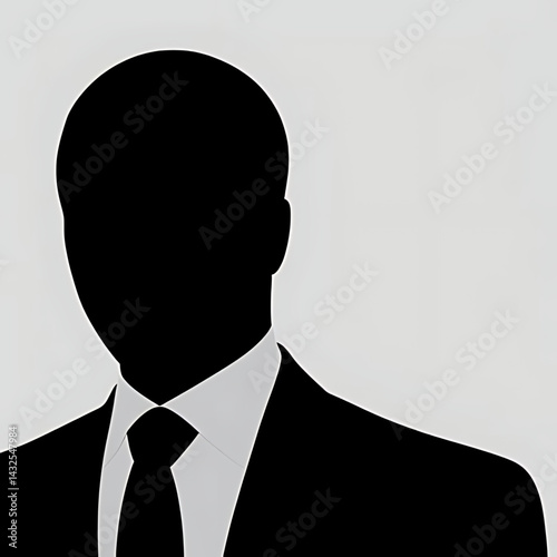 black silhoutes of business businessman